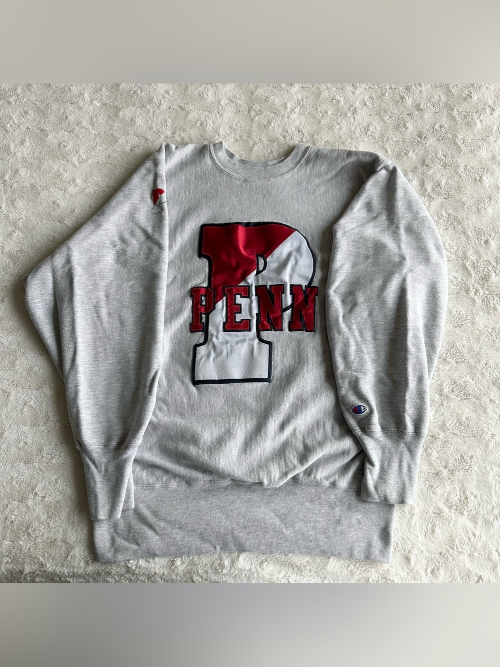 Vintage Penn Quakers Crewneck Sweatshirt Mens Large Champion Reverse Weave 90s